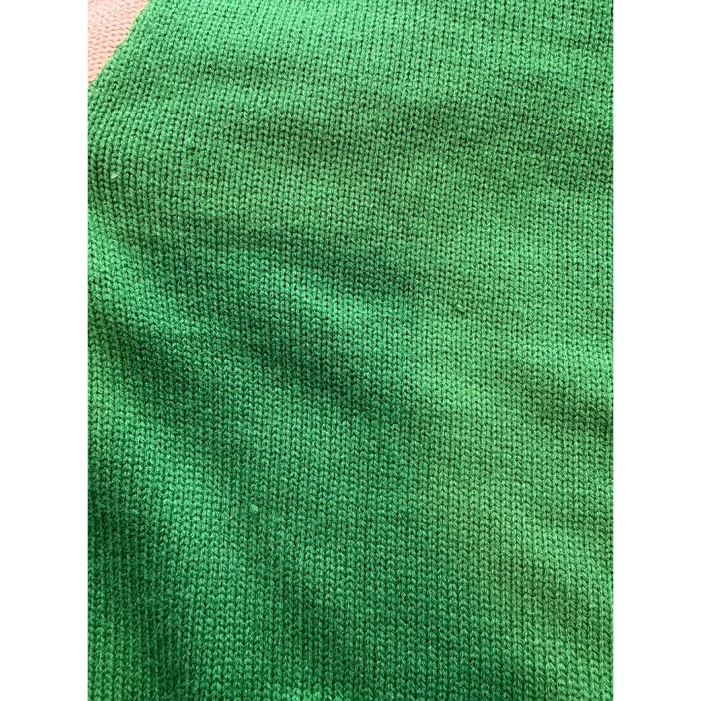 Angashion Womens Medium Green Animal Leopard Print Crew Neck Pullover Sweater - Picture 7 of 14